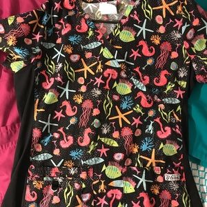 Sea Life Scrub Top